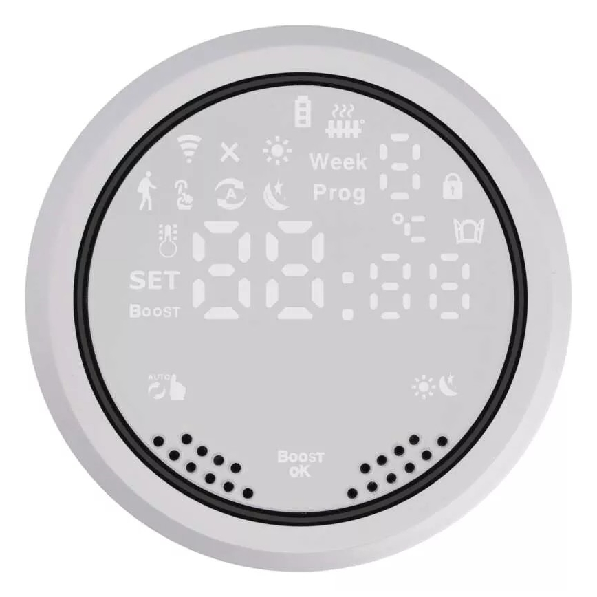 Smart termostathuvud med LCD display GoSmart M30x1,5 2xAA/1,5V Tuya