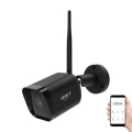 Smart utomhuskamera med sensor — Full HD 1080p, 12 V, IP65-klassad, Wi‑Fi (Tuya), svart