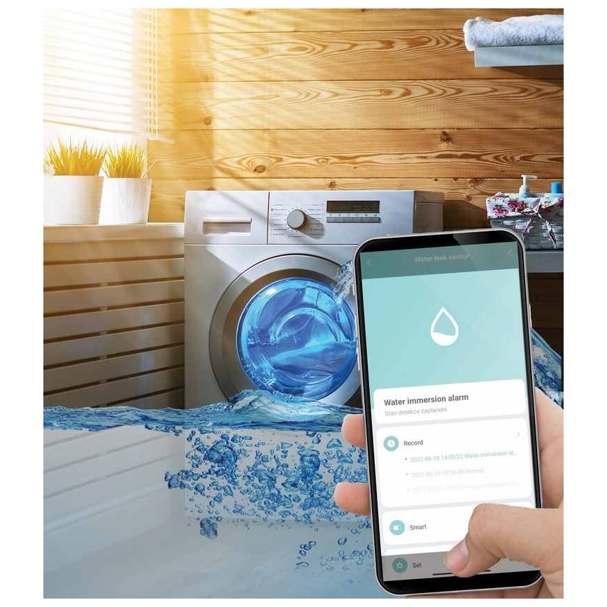 Smart vattenläckagesensor 3xAAA Wi-Fi Tuya