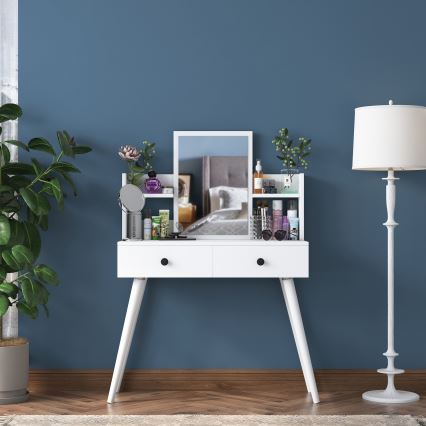 Sminkbord 111,8x97,8 cm vit