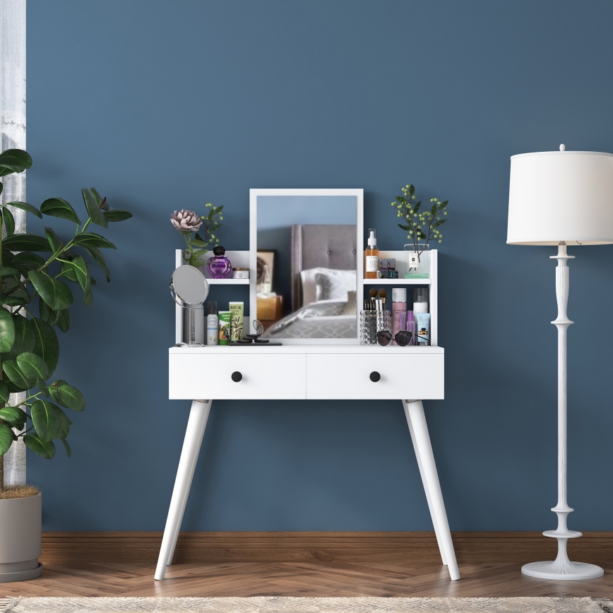 Sminkbord 111,8x97,8 cm vit