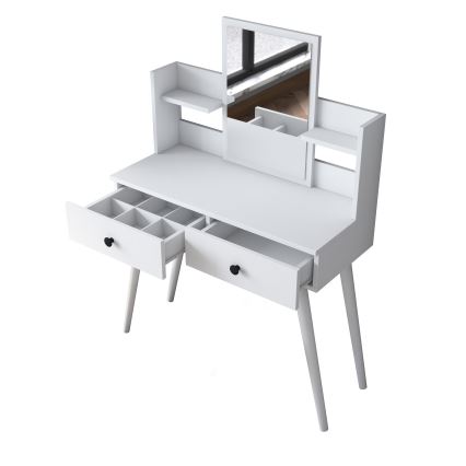 Sminkbord 111,8x97,8 cm vit