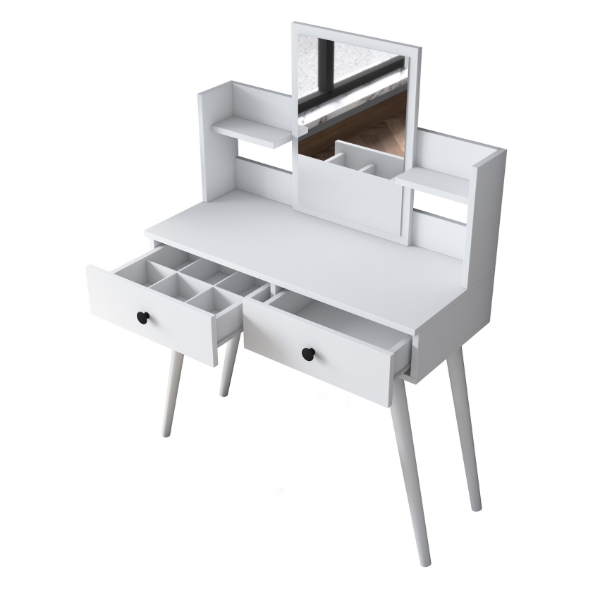 Sminkbord 111,8x97,8 cm vit