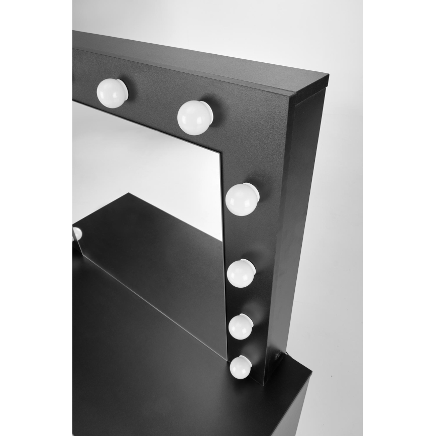 Sminkbord AMORIO 94x43 cm svart