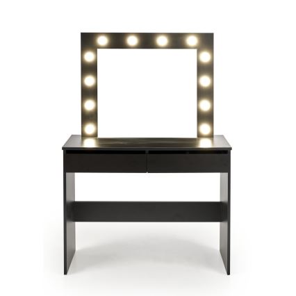 Sminkbord AMORIO 94x43 cm svart