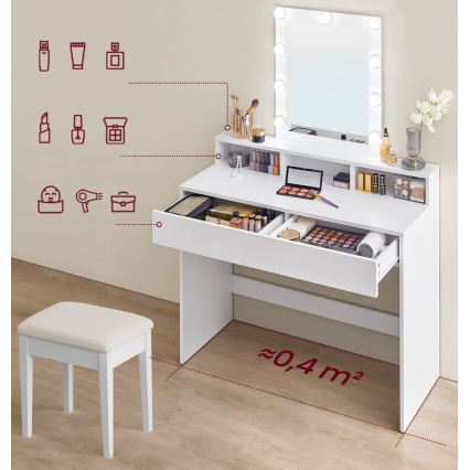 Sminkbord LADA vit
