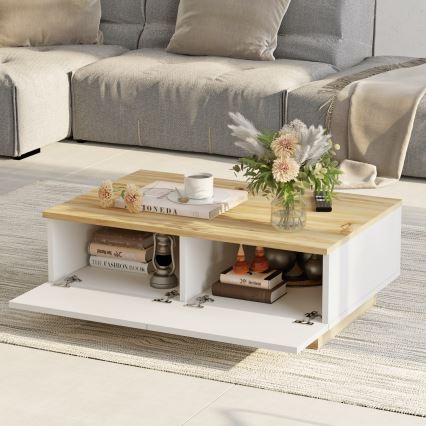 Soffbord 31,6x90 cm ek/vit