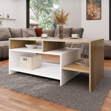 Soffbord ALVA 53x120 cm vit/ek grande