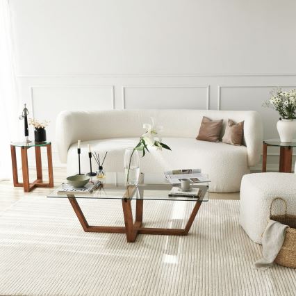 Soffbord AMALFI 35x105 cm tall/genomskinlig