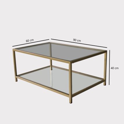 Soffbord ASTRO 40x90 cm guld