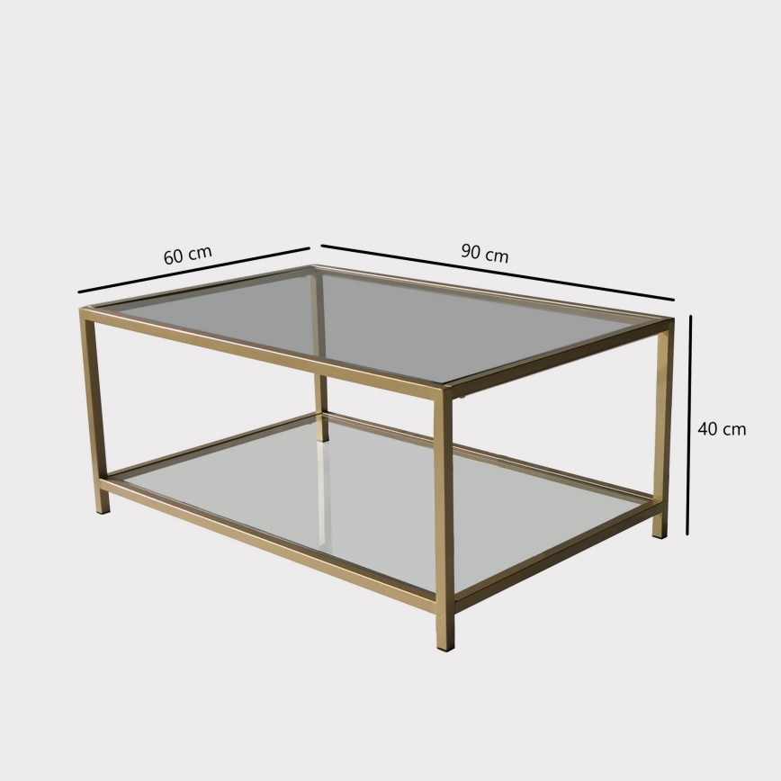 Soffbord ASTRO 40x90 cm guld