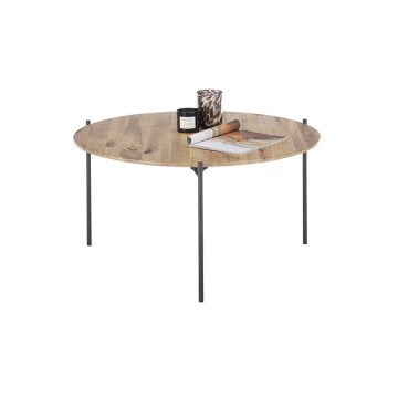 Soffbord AURA Ø 74 cm ek/antracit