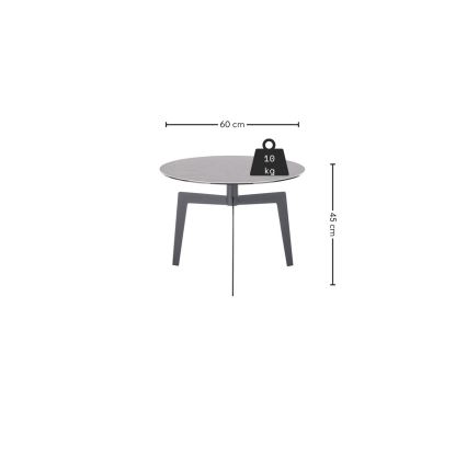 Soffbord BALANCE Ø 60 cm grå/antracit