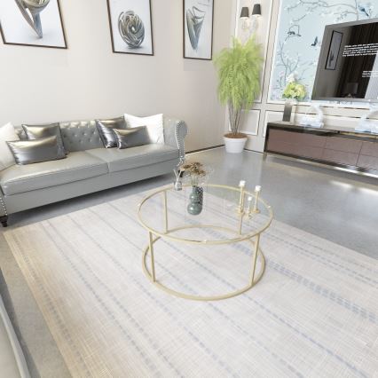 Soffbord BERLIN 80x45 cm guld/klar