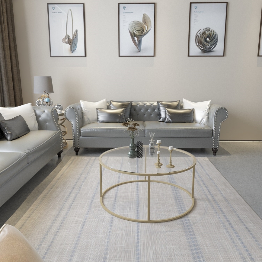 Soffbord BERLIN 80x45 cm guld/klar