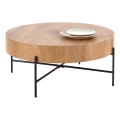 Soffbord BROOKLYN 37x80 cm, naturlig ek/svart