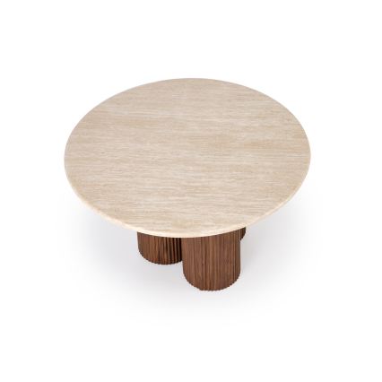 Soffbord CALDO Ø 80 cm brun/beige