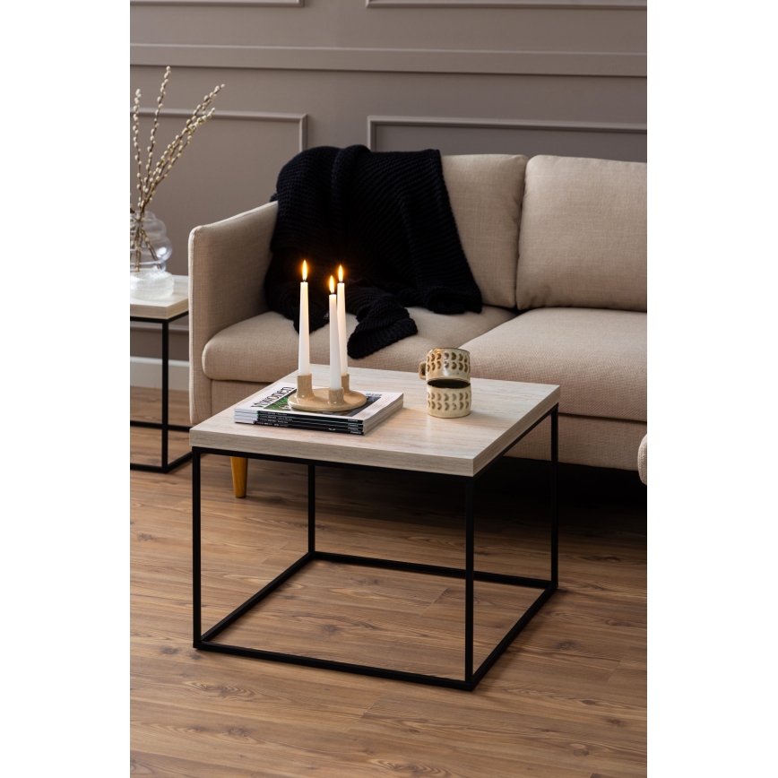 Soffbord CAMILO 60x60 cm travertin