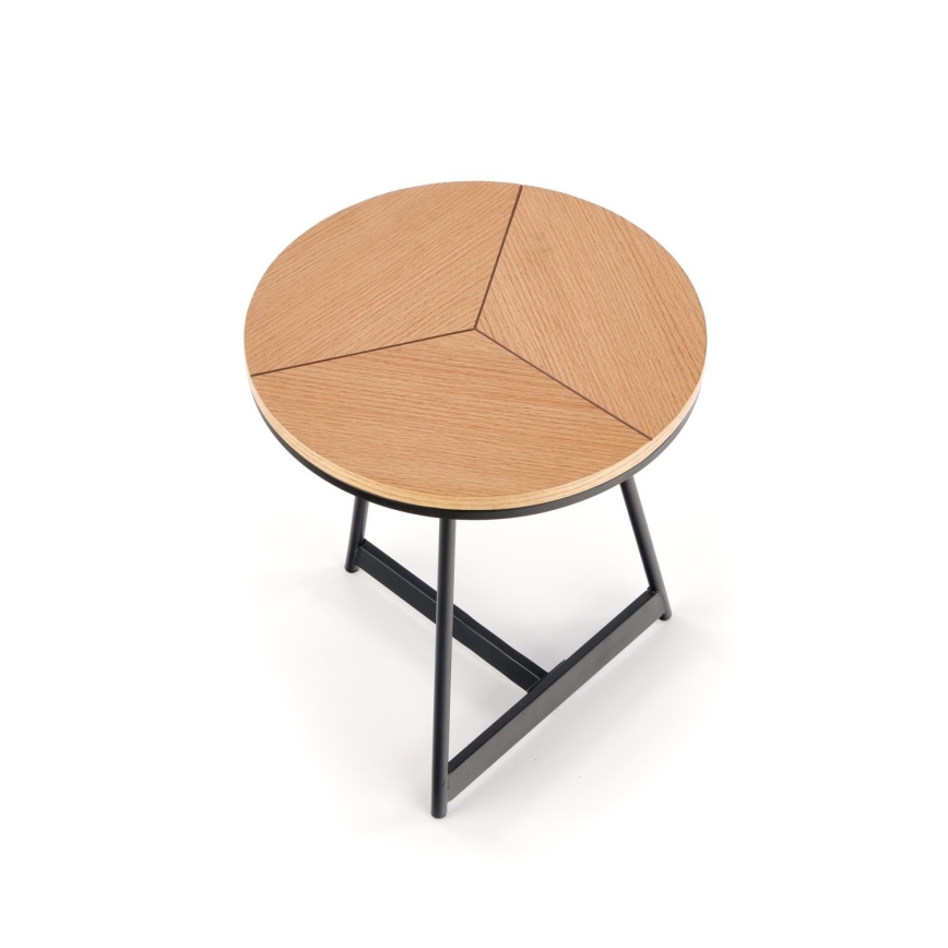 Soffbord CARIDA 49x45 cm svart/ek