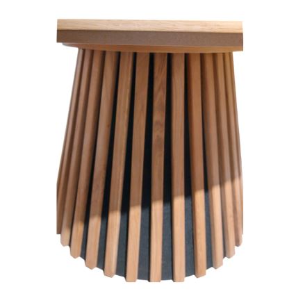 Soffbord CARINA Ø 75 cm ek/svart