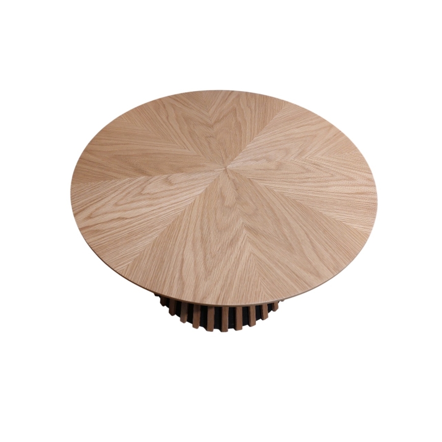 Soffbord CARINA Ø 75 cm ek/svart