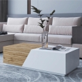 Soffbord CEELIAS 124x42 cm vit/wotan-ek