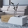 Soffbord CEELIAS 124x42 cm vit/wotan-ek