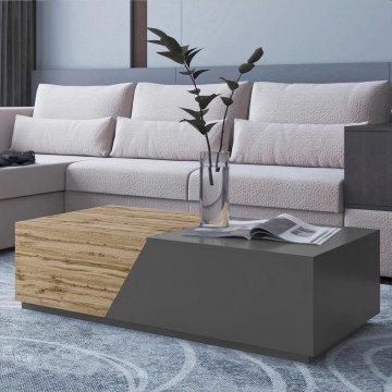 Soffbord CEELIAS 42x124 cm antracit/wotan-ek