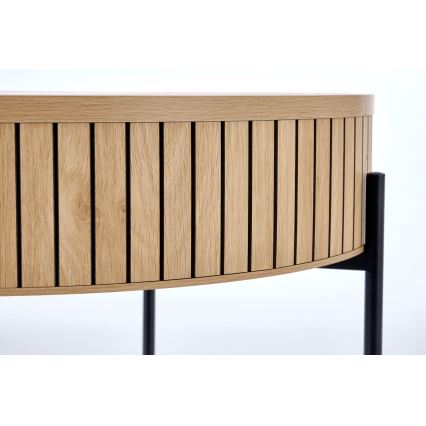 Soffbord DANTE Ø 67 cm brun/svart