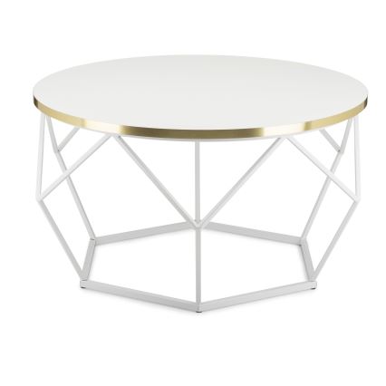 Soffbord DIAMOND 40x70 cm guld/vit