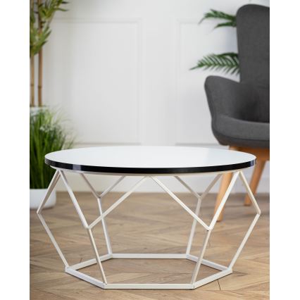 Soffbord DIAMOND 40x70 cm svart/vit