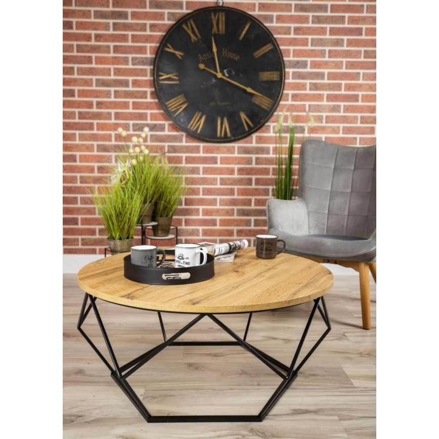 Soffbord DIAMOND 40x90 cm svart/brun