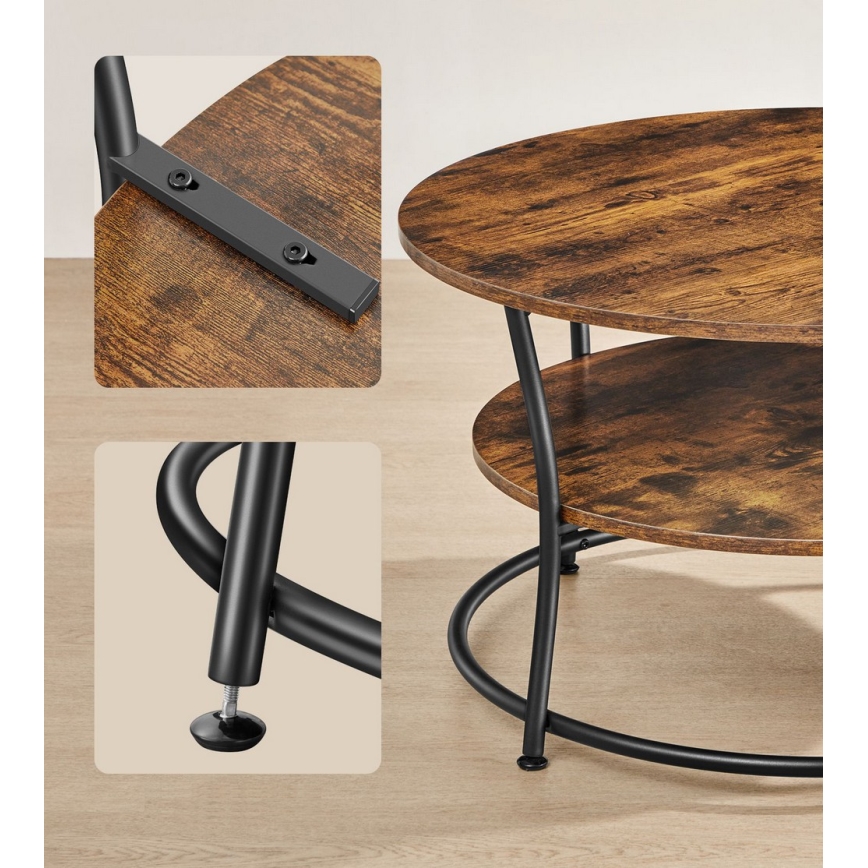 Soffbord ELDUR brun/svart