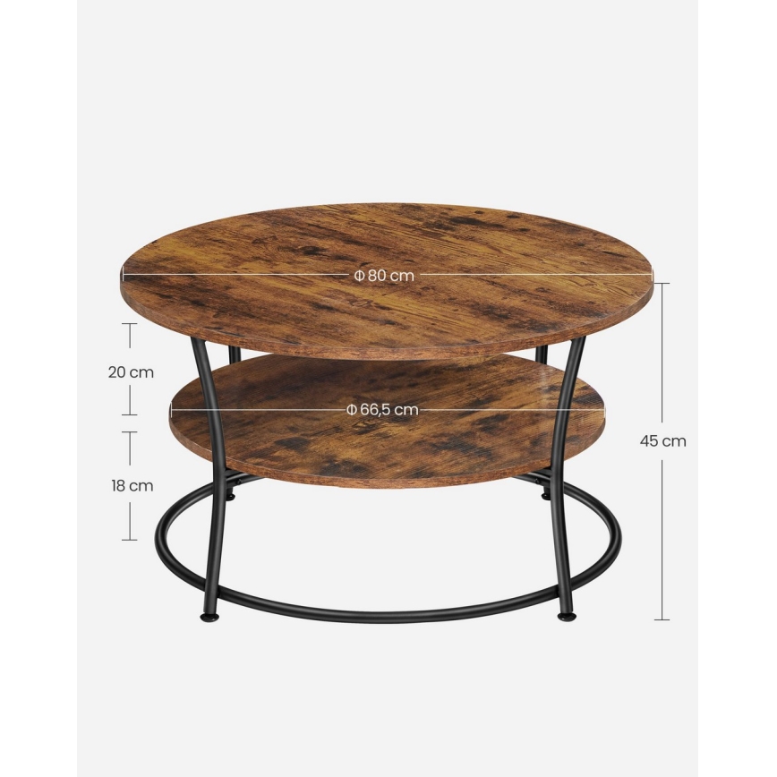 Soffbord ELDUR brun/svart