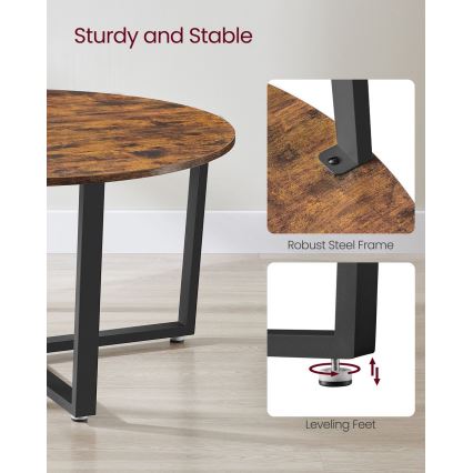 Soffbord ELDUR brun/svart