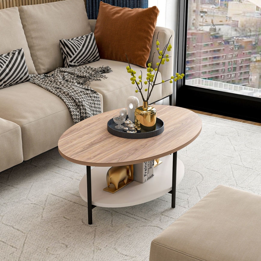 Soffbord ELIS 36x90 cm ek/vit