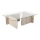 Soffbord ESCAPE 105x65 cm beige/klar