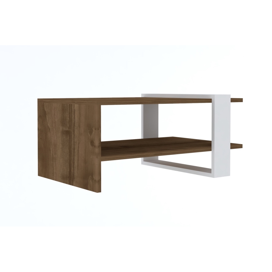 Konferensbord GAYE 35x80 cm brun/vit