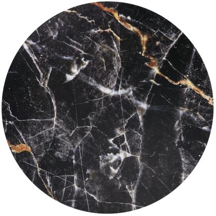 Soffbord HARISSA 41x42 cm guld/svart marmordekor