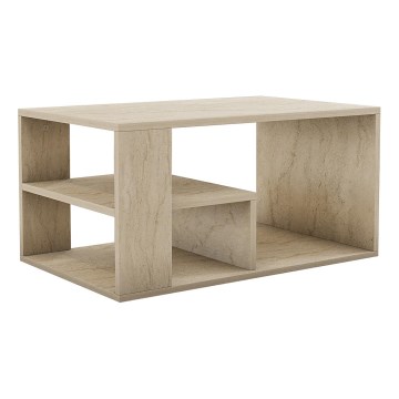 Soffbord JELIO, marmordekor, beige
