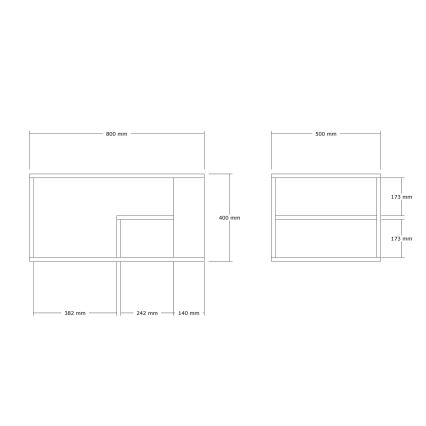 Soffbord JELIO, marmordekor, beige