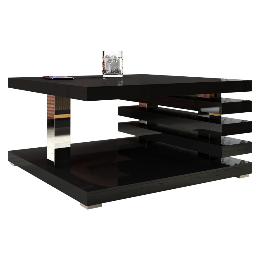 Soffbord KYOTO 31x60 cm högblank svart