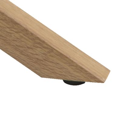 Soffbord LUCA 82 cm klarglas/ek