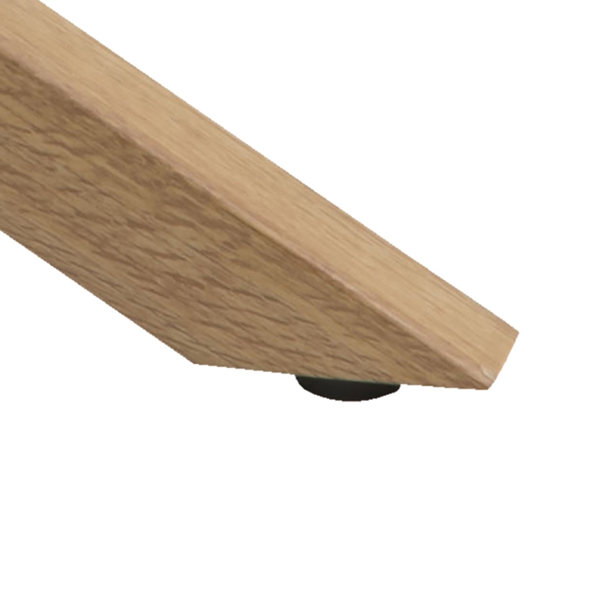 Soffbord LUCA 82 cm klarglas/ek