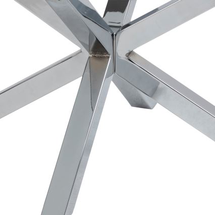 Soffbord LUCA 82 cm klarglas/silver