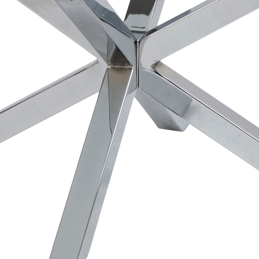 Soffbord LUCA 82 cm klarglas/silver