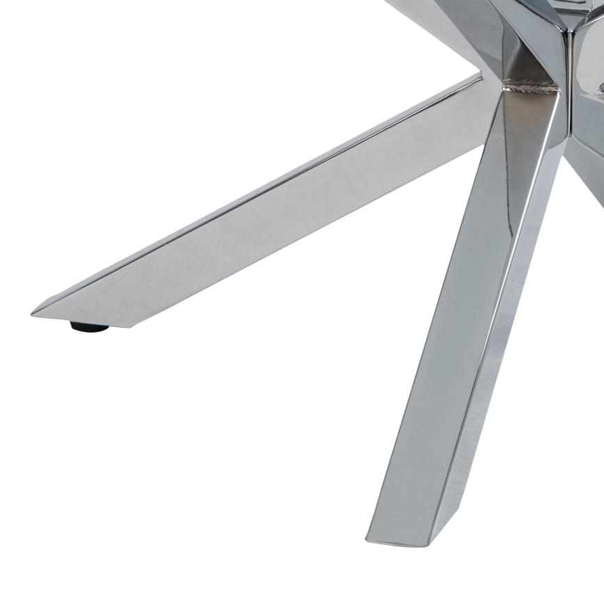 Soffbord LUCA 82 cm klarglas/silver