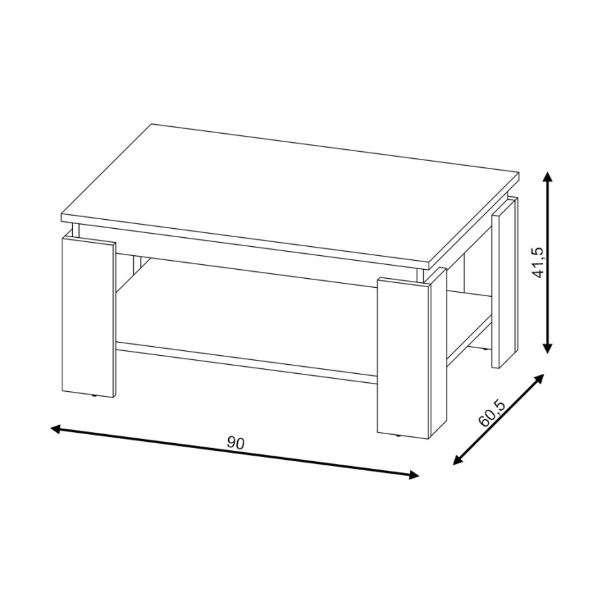 Soffbord LUNO ek artisan/svart