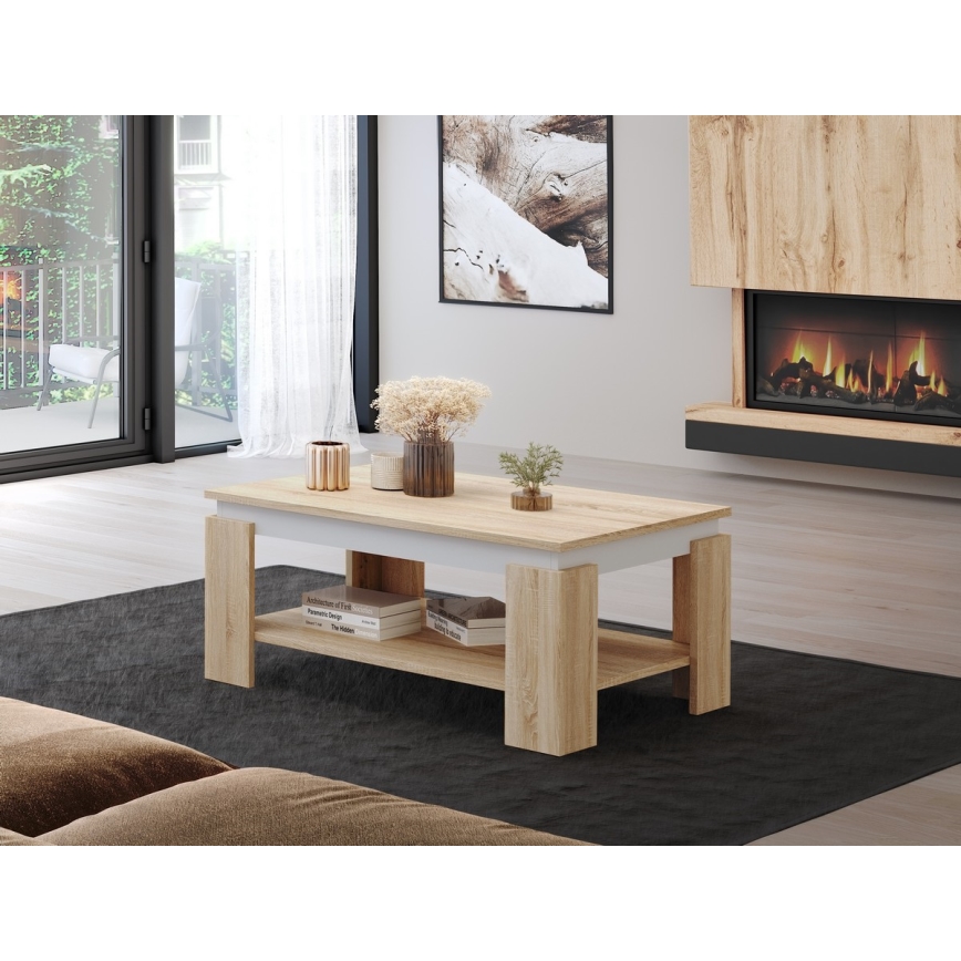 Soffbord LUNO sonoma ek/vit