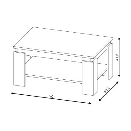 Soffbord LUNO sonoma ek/vit